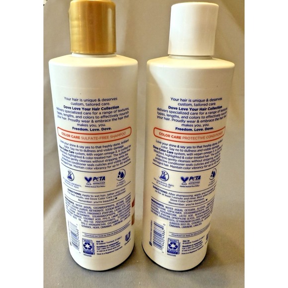 DOVE‎ Love Your Shine Color Care Sulfate Free Shampoo & Conditioner 13 fl oz - Picture 3 of 4